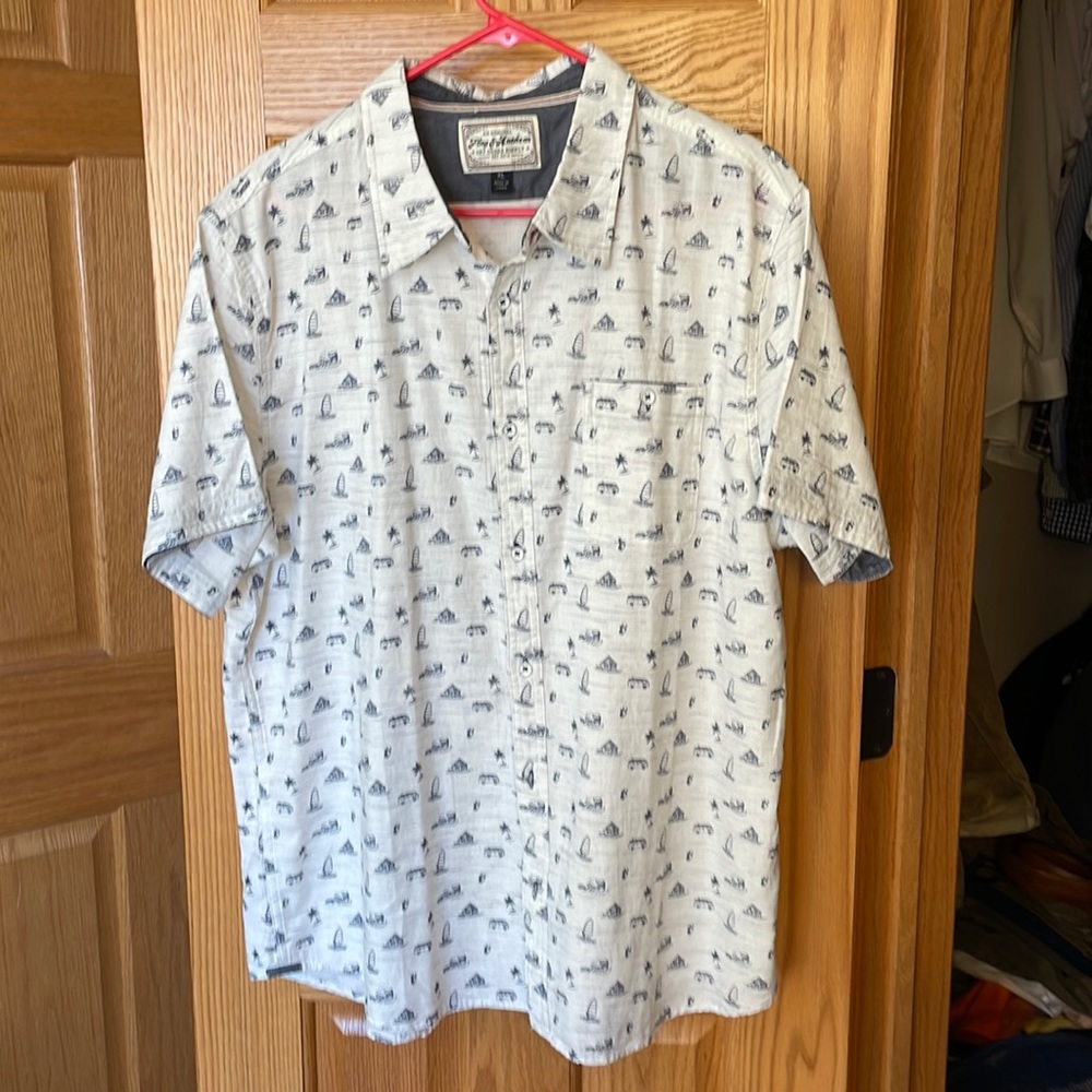 Flag and Anthem short-sleeved button-down shirt